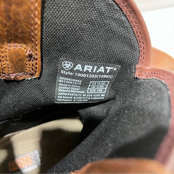 ARIAT Men’s H2O WORKHOG WESTERN WORK BOOTS - COMPOSITE TOE Brown Leather… - Picture 9 of 11